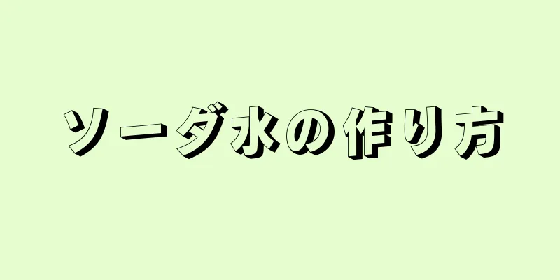 ソーダ水の作り方