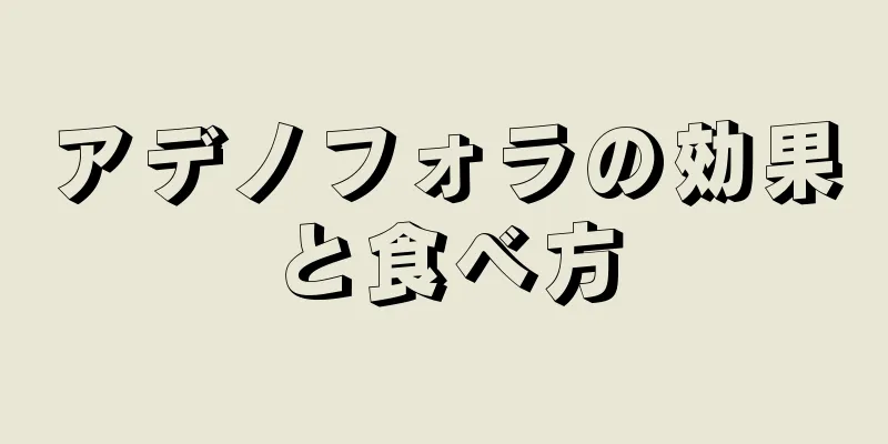 アデノフォラの効果と食べ方