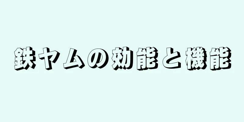 鉄ヤムの効能と機能