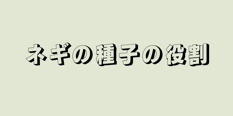 ネギの種子の役割