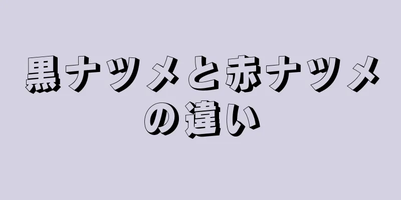 黒ナツメと赤ナツメの違い