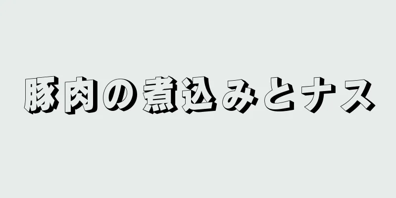 豚肉の煮込みとナス