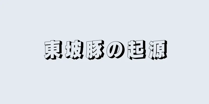 東坡豚の起源