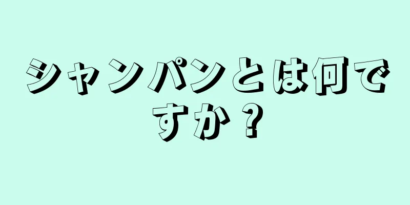 シャンパンとは何ですか？