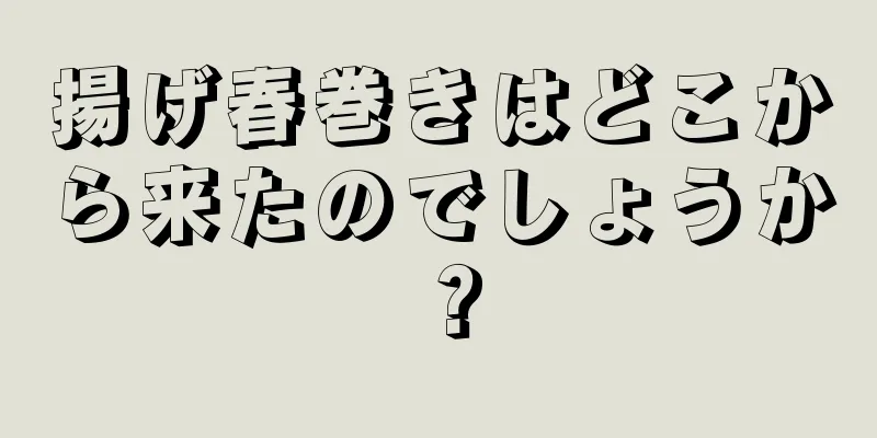 揚げ春巻きはどこから来たのでしょうか？