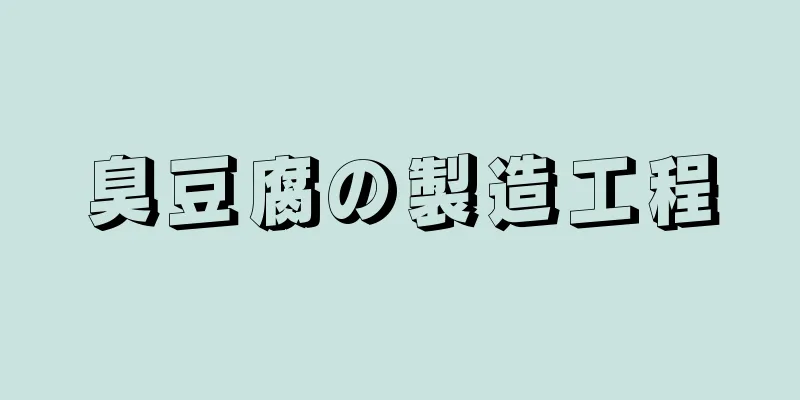 臭豆腐の製造工程