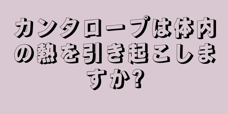 カンタロープは体内の熱を引き起こしますか?