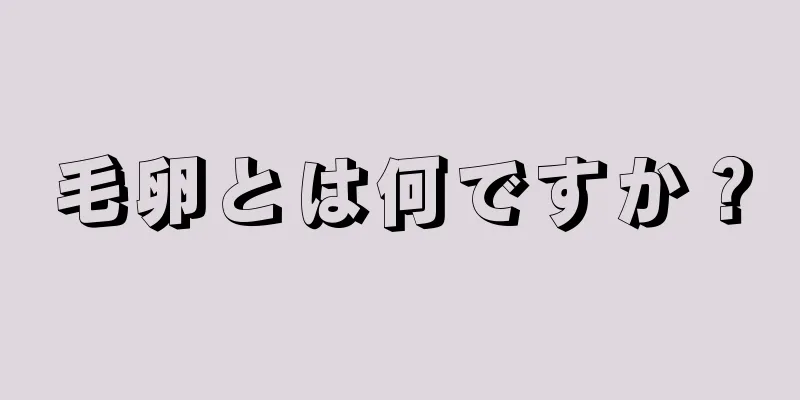 毛卵とは何ですか？