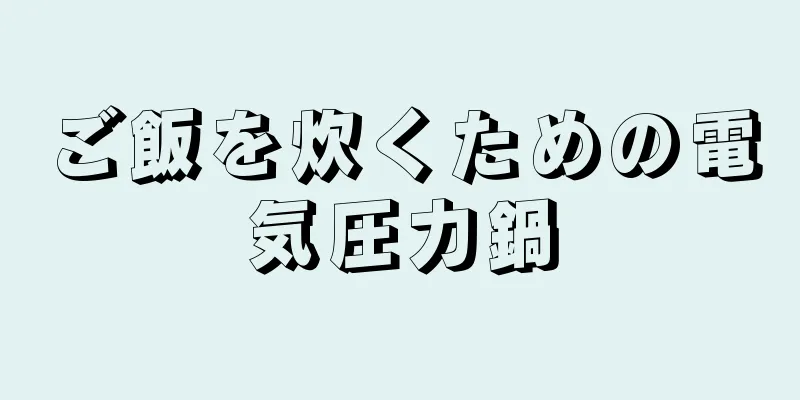 ご飯を炊くための電気圧力鍋