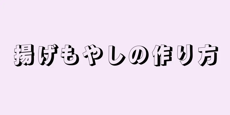 揚げもやしの作り方