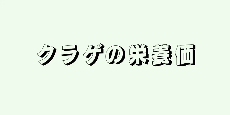 クラゲの栄養価