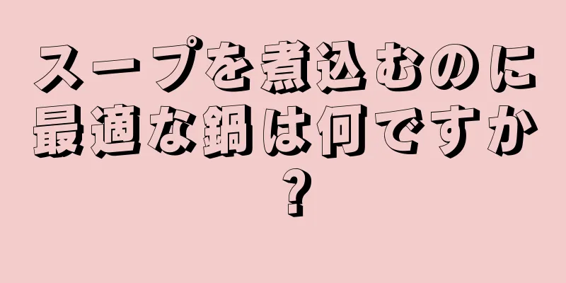 スープを煮込むのに最適な鍋は何ですか？