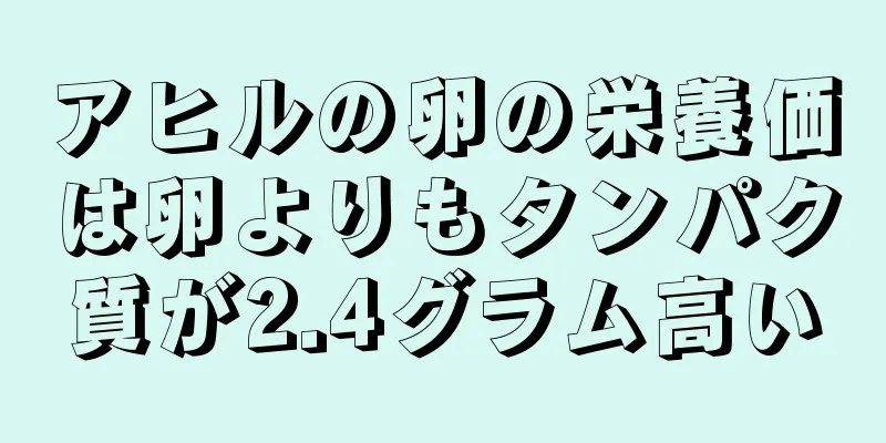 アヒルの卵の栄養価は卵よりもタンパク質が2.4グラム高い