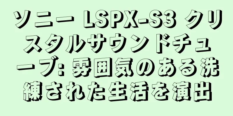 ソニー LSPX-S3 クリスタルサウンドチューブ: 雰囲気のある洗練された生活を演出