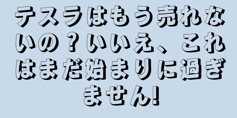 テスラはもう売れないの？いいえ、これはまだ始まりに過ぎません!