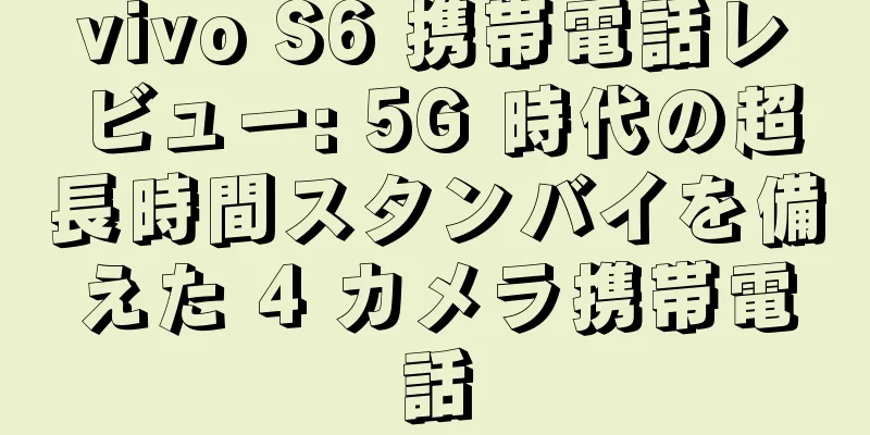 vivo S6 携帯電話レビュー: 5G 時代の超長時間スタンバイを備えた 4 カメラ携帯電話
