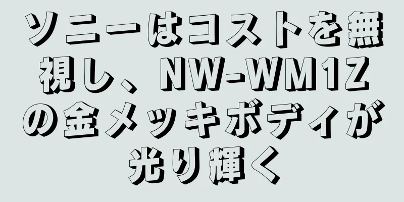 ソニーはコストを無視し、NW-WM1Zの金メッキボディが光り輝く