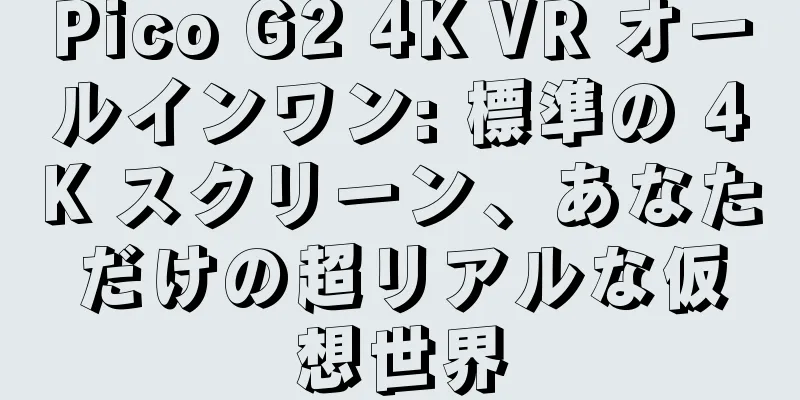 Pico G2 4K VR オールインワン: 標準の 4K スクリーン、あなただけの超リアルな仮想世界