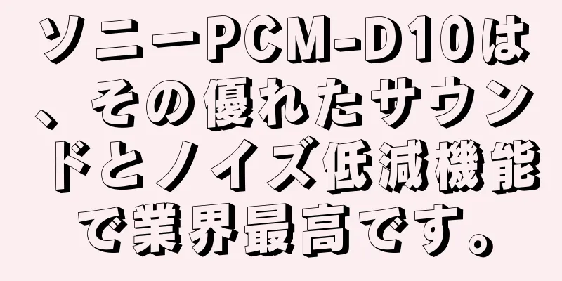 ソニーPCM-D10は、その優れたサウンドとノイズ低減機能で業界最高です。