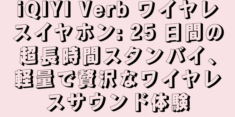 iQIYI Verb ワイヤレスイヤホン: 25 日間の超長時間スタンバイ、軽量で贅沢なワイヤレスサウンド体験
