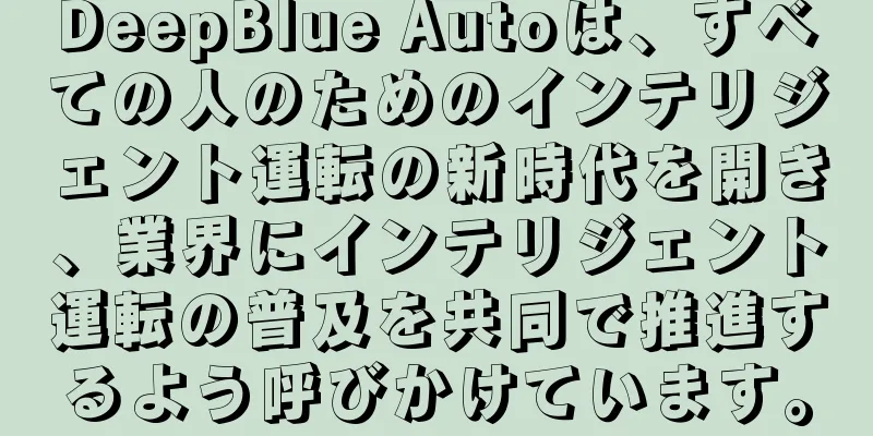 DeepBlue Autoは、すべての人のためのインテリジェント運転の新時代を開き、業界にインテリジェント運転の普及を共同で推進するよう呼びかけています。