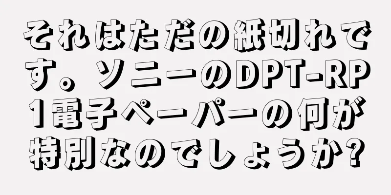 それはただの紙切れです。ソニーのDPT-RP1電子ペーパーの何が特別なのでしょうか?