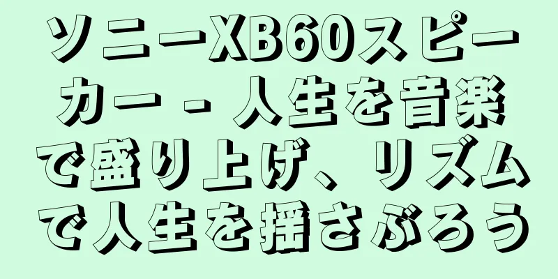 ソニーXB60スピーカー - 人生を音楽で盛り上げ、リズムで人生を揺さぶろう