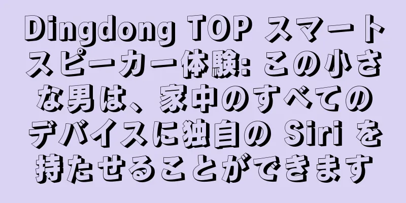 Dingdong TOP スマートスピーカー体験: この小さな男は、家中のすべてのデバイスに独自の Siri を持たせることができます