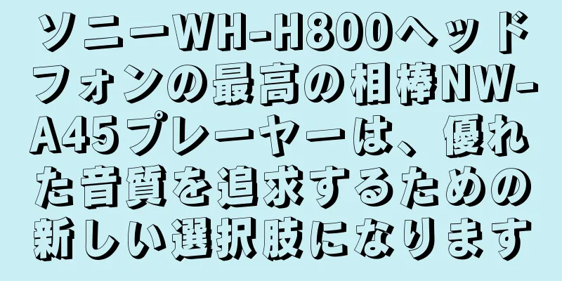 ソニーWH-H800ヘッドフォンの最高の相棒NW-A45プレーヤーは、優れた音質を追求するための新しい選択肢になります