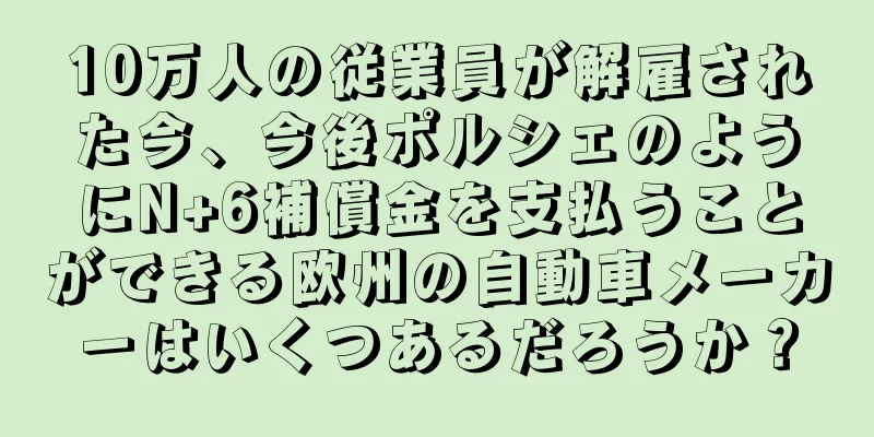 10万人の従業員が解雇された今、今後ポルシェのようにN+6補償金を支払うことができる欧州の自動車メーカーはいくつあるだろうか？