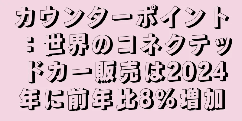 カウンターポイント：世界のコネクテッドカー販売は2024年に前年比8％増加