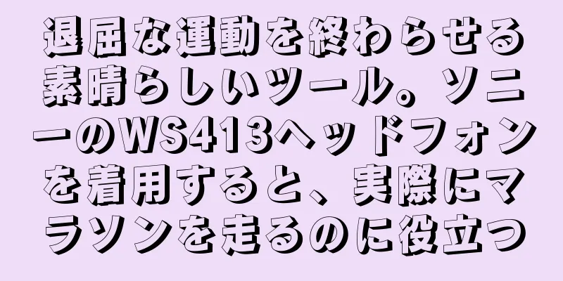 退屈な運動を終わらせる素晴らしいツール。ソニーのWS413ヘッドフォンを着用すると、実際にマラソンを走るのに役立つ