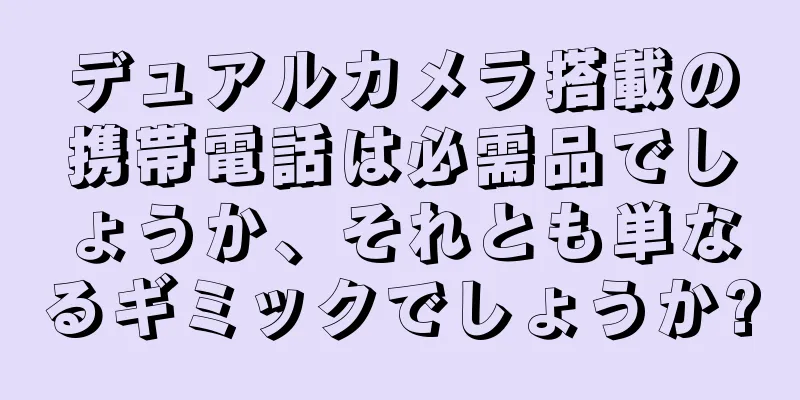 デュアルカメラ搭載の携帯電話は必需品でしょうか、それとも単なるギミックでしょうか?