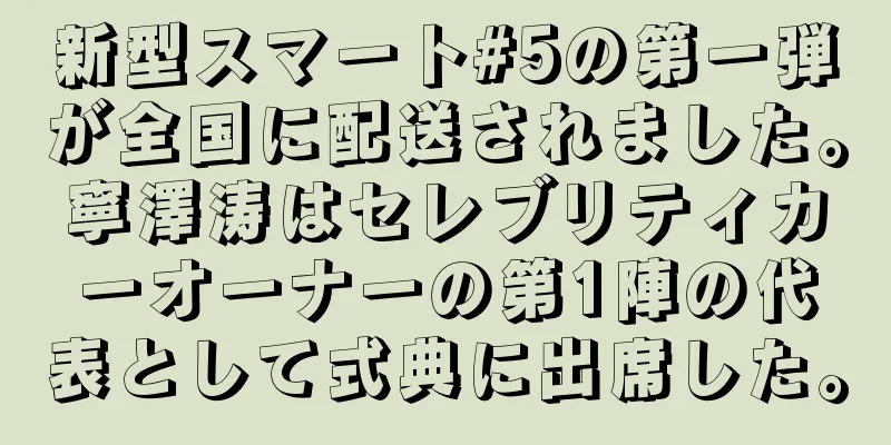 新型スマート#5の第一弾が全国に配送されました。寧澤涛はセレブリティカーオーナーの第1陣の代表として式典に出席した。