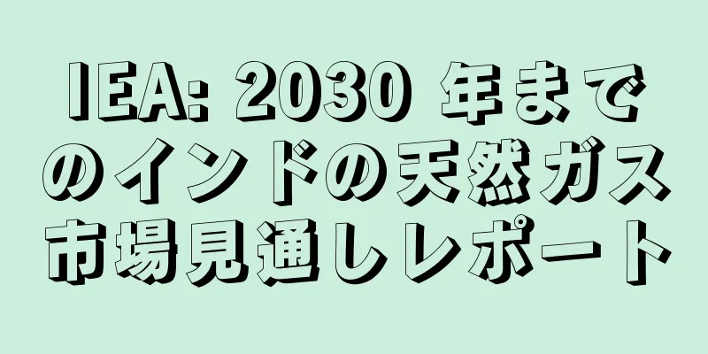 IEA: 2030 年までのインドの天然ガス市場見通しレポート