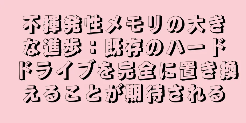 不揮発性メモリの大きな進歩：既存のハードドライブを完全に置き換えることが期待される