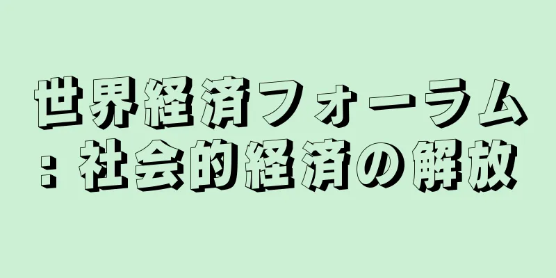 世界経済フォーラム: 社会的経済の解放
