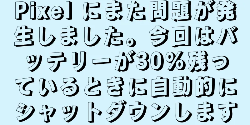 Pixel にまた問題が発生しました。今回はバッテリーが30%残っているときに自動的にシャットダウンします