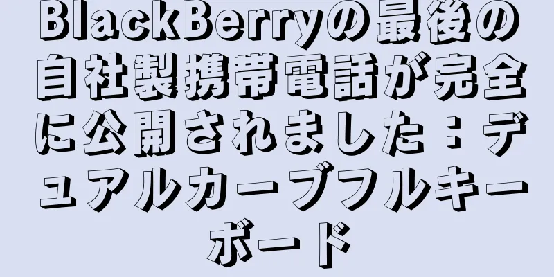 BlackBerryの最後の自社製携帯電話が完全に公開されました：デュアルカーブフルキーボード
