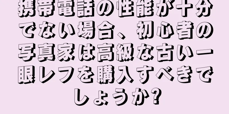携帯電話の性能が十分でない場合、初心者の写真家は高級な古い一眼レフを購入すべきでしょうか?