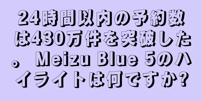 24時間以内の予約数は430万件を突破した。 Meizu Blue 5のハイライトは何ですか?