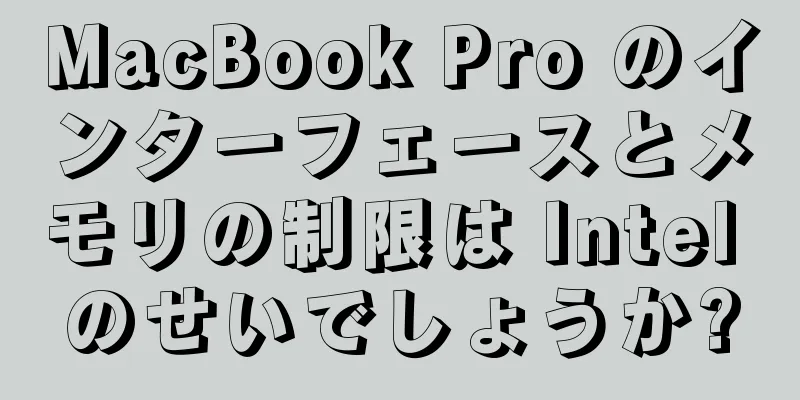MacBook Pro のインターフェースとメモリの制限は Intel のせいでしょうか?