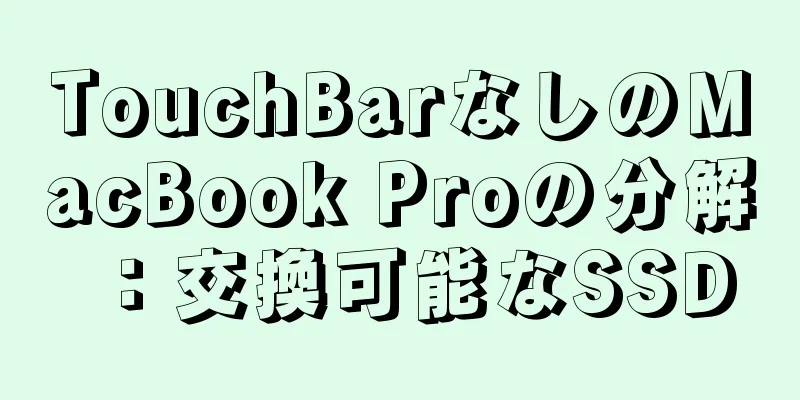 TouchBarなしのMacBook Proの分解：交換可能なSSD