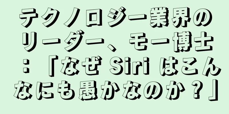 テクノロジー業界のリーダー、モー博士：「なぜ Siri はこんなにも愚かなのか？」