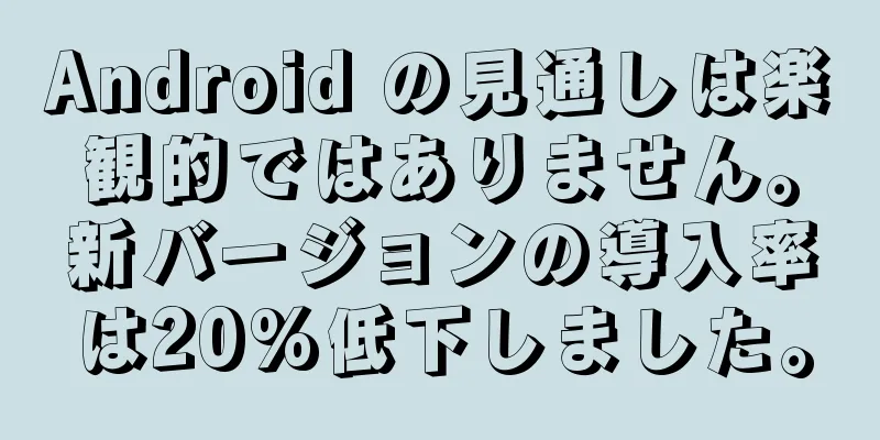 Android の見通しは楽観的ではありません。新バージョンの導入率は20%低下しました。