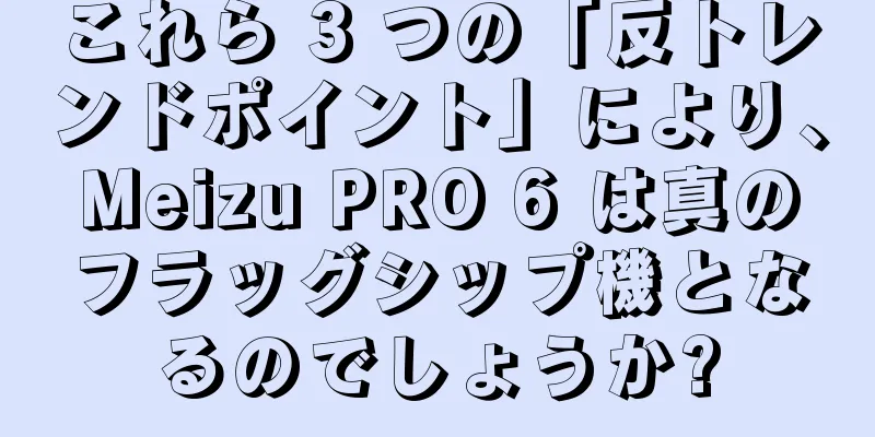 これら 3 つの「反トレンドポイント」により、Meizu PRO 6 は真のフラッグシップ機となるのでしょうか?