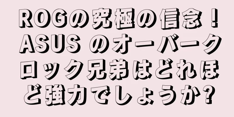 ROGの究極の信念！ ASUS のオーバークロック兄弟はどれほど強力でしょうか?