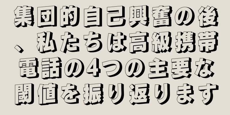 集団的自己興奮の後、私たちは高級携帯電話の4つの主要な閾値を振り返ります