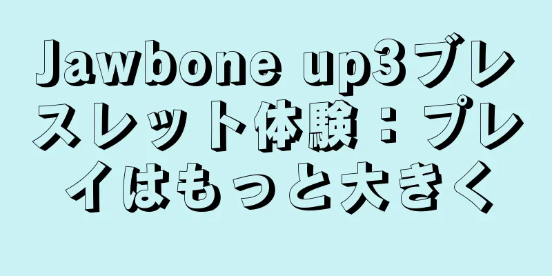Jawbone up3ブレスレット体験：プレイはもっと大きく