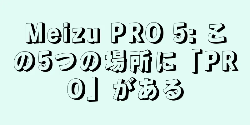 Meizu PRO 5: この5つの場所に「PRO」がある